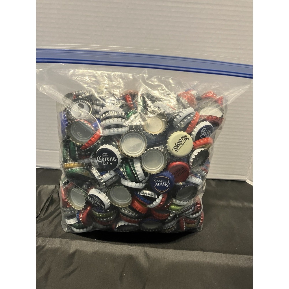 Huge Lot of Mixed Beer Bottle Caps 2 POUND Used Man Cave Craft Clean Art Project